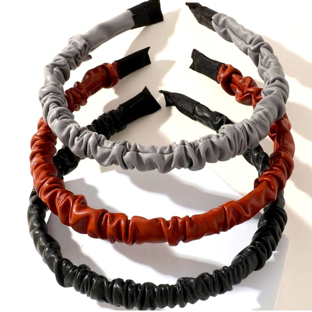 Faux leather headband ***ALL COLORS PICTURED AVAILABLE***